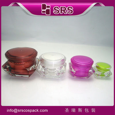 কেনা Shengruisi প্যাকেজিং J060-5ml 15ml 30ml 50ml প্লাস্টিক ক্রিম এক্রাইলিক হীরা জার online manufacture