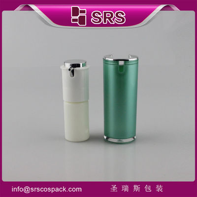 কেনা A021 15ml 30ml 50ml পেইন্টিং সবুজ রঙের বায়ুহীন পাম্প বোতল,উৎপাদনকারী ক্রিম বোতল online manufacture