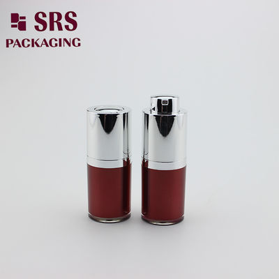 কেনা A020 বায়ুহীন বোতল প্রস্তুতকারক 15ml লাল রঙের আঁকা এক্রাইলিক স্ক্রু আপ ঢাকনা বোতল online manufacture