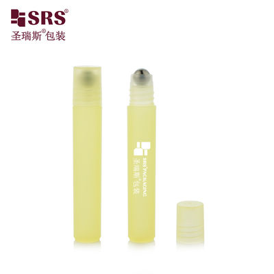 কেনা RPP 8ml খালি ইনজেকশন কাস্টম হলুদ রঙ ম্যাট সমাপ্ত চোখের সিরাম বোতল উপর রোল কোন ফুটো online manufacture