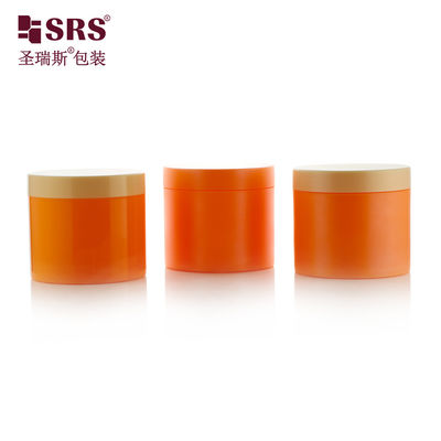 কেনা SRSQ 400g পেইন্ট কাস্টম রঙ প্লাস্টিক পিপি ক্রিম বডি স্ক্রাব জার পিসিআর পুনর্ব্যবহৃত উপাদান ম্যাট সমাপ্ত মুদ্রণ লোগো উপলব্ধ online manufacture