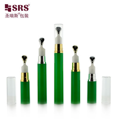কেনা A0031B 5ml 10ml 12ml 15ml খালি বায়ুহীন পাম্প বোতল ধাতু জিংক হেড অ্যাপ্লিকেটর কাস্টমাইজেশন চোখের জেল প্যাকেজিং online manufacture