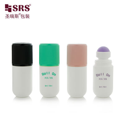 কেনা RPPA1-50ML Round Bottom PP Solid Color With Colorful Cap Customized No Leakage Pain Relief Gel Roll On Massage Bottle online manufacture