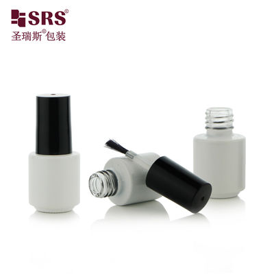 কেনা DH-1B 4.5ML Round Bottom Glass Nail Polish Bottle With Brush Painted White Color Logo Printing online manufacture