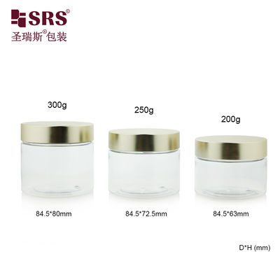 কেনা PET008 200g 250g 300g Plastic Inject-Blow PET Jar With Screw Cap For Body Scrub Hair Masks Cream online manufacture