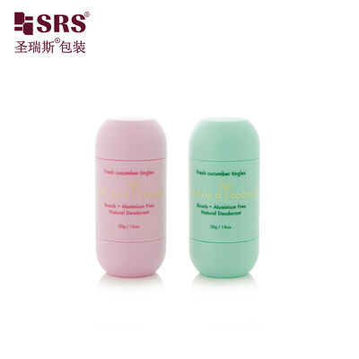 কেনা D054 30ml কাস্টম গোলাপী সবুজ রঙের ইনজেকশন পিপি পিসিআর পুনর্ব্যবহৃত উপাদান ডিওডোর্যান্ট স্টিক কন্টেইনার প্যাকেজিং online manufacture