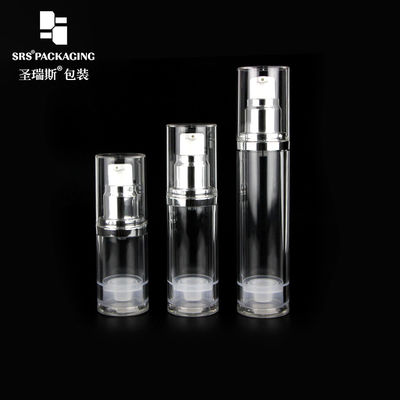 কেনা AS স্বচ্ছ 15ml 30ml 50ml কসমেটিক প্লাস্টিকের বায়ুহীন পাম্প খালি বোতল online manufacture