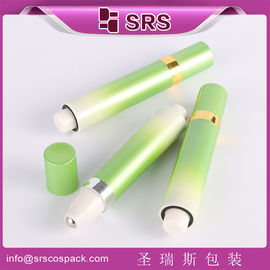 Shengruisi প্যাকেজিং SY-10ml প্লাস্টিকের বায়ুহীন প্রেস রোল ধাতু বল সঙ্গে বোতল উপর