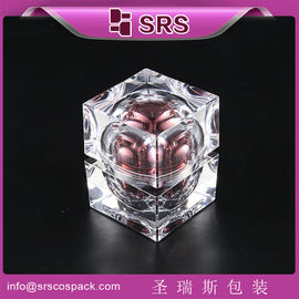 SRS 2015 নতুন পণ্য স্কয়ার এক্রাইলিক প্লাস্টিকের প্রসাধনী মুখের ক্রিম জন্য খালি পেইন্টিং জার