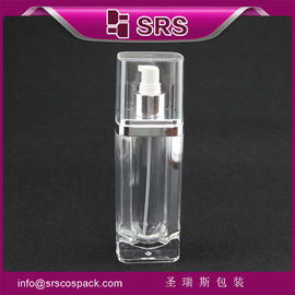 পরিষ্কার বর্গাকার আকৃতি L051 15ml 30ml 60ml 120ml পরিষ্কার বোতল লোশন পাম্প