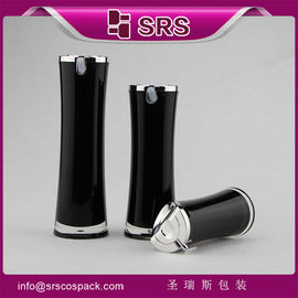 কালো বিশেষ আকৃতির 15ml 30ml 50ml অ্যাক্রিলিক লোশন গোলাকার বোতল