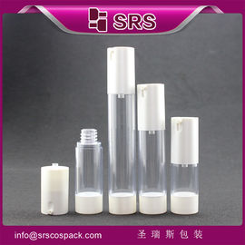 TA021 15ml 30ml 50ml লশনের জন্য সাদা রঙের বায়ুহীন পাম্প বোতল