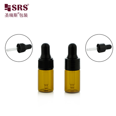 3ml 5ml ছোট ভ্রমণ আকার অপরিহার্য তেল প্লাস্টিকের কাঁধ গ্লাস বোতল ড্রপকার