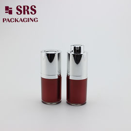 A020 বায়ুহীন বোতল প্রস্তুতকারক 15ml লাল রঙের আঁকা এক্রাইলিক স্ক্রু আপ ঢাকনা বোতল