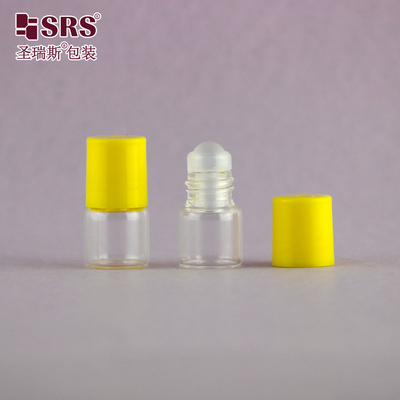 BLP-1ML মিনি ভ্রমণ আকার স্বচ্ছ গ্লাস ভয়াল রোলার বল বোতল অপরিহার্য তেল সুগন্ধি জন্য কোন ফুটো