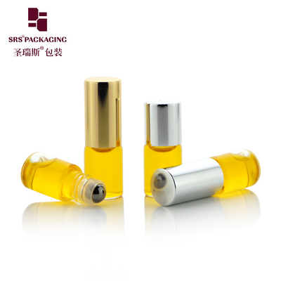 কাস্টমাইজড প্যাকেজিংয়ের জন্য BLP-2ml গোলাকার রোল অন কন্টেইনার স্টিল রোলার বল অপরিহার্য তেল গ্লাস বোতল কোনও ফুটো নেই