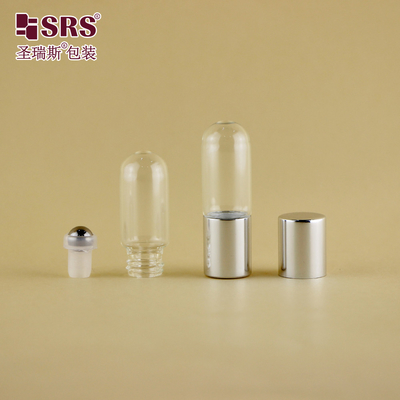 BLP-3ml গোলাকার নীচের গ্লাস টিউব রোল অন বোতল অ্যারোমাথেরাপি তেলের জন্য কাস্টমাইজড প্যান্টোন রঙে কোনও ফুটো নেই
