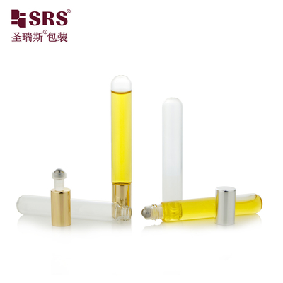 BLP-10ML গোলাকার নীচে খালি স্বচ্ছ টিউব গ্লাস রোল অন প্রয়োজনীয় তেল বোতল পাইকারি