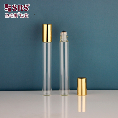 BLP-10ML স্টক নমুনা স্টক রঙ নমুনা জন্য বিনামূল্যে পরিষ্কার গ্লাস রোলার বল রোল অন মাধ্যমে স্বচ্ছ