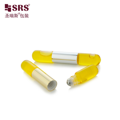 SGB2-3ml+3ml ক্লিয়ার গোলাকার নীচের টিউব ভায়াল গ্লাস রোল অন নখের তেল বোতল প্যাকেজিং পাইকারি