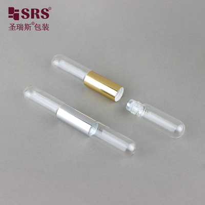 SGB2-5ml+5ml স্বচ্ছ মিষ্টি খালি সুগন্ধি অপরিহার্য তেল রোলার ইস্পাত বল বোতল আবেদনকারী
