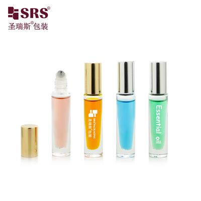 GB1-5ML ক্লিয়ার বিলাসবহুল হাই-এন্ড ফুটোপ্রুফ গ্লাস রোলার স্টিল বল বোতল অ্যালুমিনিয়াম ক্যাপের সাথে গোলাকার