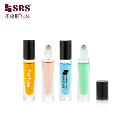 GB1-5ML ভ্রমণ আকার সুন্দর পকেট বৃত্তাকার শর্ট গ্লাস রোল অন বোতল জন্য নখ তেল প্রসাধনী প্যাকেজিং