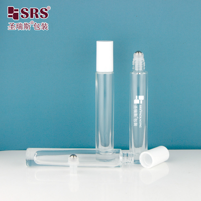 GB1-10ML বিলাসবহুল উচ্চ শেষ পুরু বোতল স্বচ্ছ কাস্টম রঙ উপলব্ধ গ্লাস রোলার বল সুগন্ধি বোতল কোন ফুটো