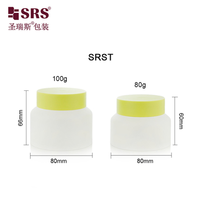 SRST-80g 100g পিপি পিসিআর রাউন্ড নিউ ডিজাইন বডি স্ক্রাব ক্রিম জার কন্টেইনার পরিবেশ বান্ধব উপাদান প্যাকেজিং