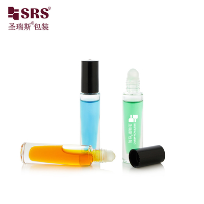 GB1-5ml পুরু দেয়াল স্বচ্ছ খালি পকেট আকার সুন্দর প্লাস্টিকের ক্যাপ সিলিন্ডার আকৃতি নখ তেল আবেদনকারী গ্লাস রোল অন বোতল