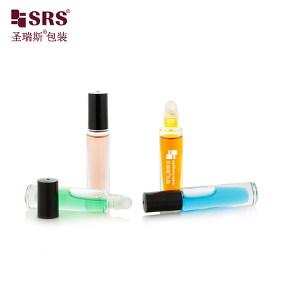 GB1-5ML গোলাকার উচ্চ মানের কোন ফুটো অপরিহার্য তেল রোলার বল বোতল প্লাস্টিকের ক্যাপ সঙ্গে আবেদনকারী