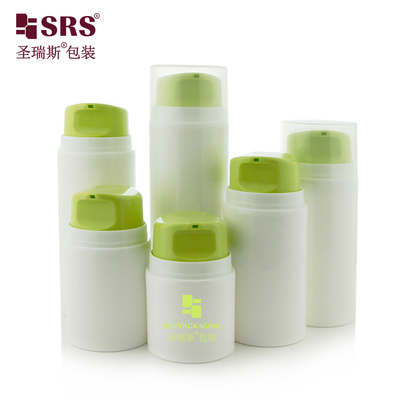PA605 30ml 50ml 80ml 100ml 120ml 150ml 200ml ইনজেকশন চকচকে সবুজ রঙ সুন্দর মুখের ক্রিম পাম্প বোতল বায়ুহীন ফুটো-প্রমাণ বোতল