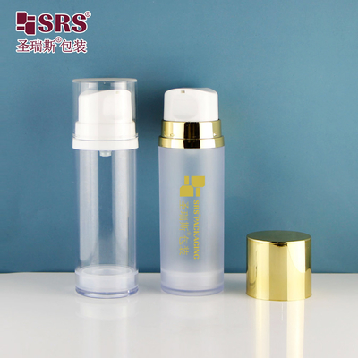 A0215 50ML 120ML 150ML একক প্রাচীর এএস বোতল বিলাসবহুল বায়ুহীন লোশন বোতল মুখের সিরাম জেল ফাউন্ডেশন জন্য