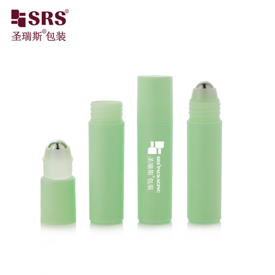 RPPF 20ml গোলাকার প্লাস্টিক ফ্রিজড ফিনিস পিপি পিসিআর ইনজেকশন কাস্টম রঙের রোল বোতলে স্টিলের বল সহ মুখের লশনের জন্য