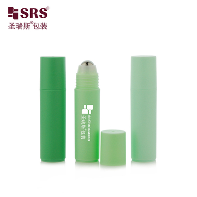 RPPF 20ml ফ্ল্যাট প্লাস্টিক ম্যাট সমাপ্ত পৃষ্ঠ পিপি পিসিআর ইনজেকশন কাস্টম রঙ অ্যান্টিপারস্পির্যান্ট জেলের জন্য বোতলে সবুজ রোল