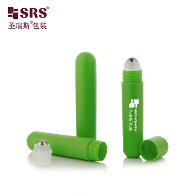 RPPG 25ml গোলাকার নীচে প্লাস্টিকের পিপি পিসিআর পুনর্ব্যবহৃত অ্যান্টিপারস্পির্যান্ট তরল রোলার বোতল ডোম ক্যাপ সহ মুদ্রণ লোগো সহ