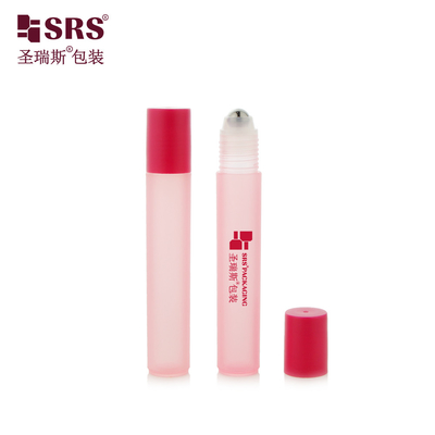RPP-15ML রেড ফ্ল্যাট প্লাস্টিক স্ক্রু ক্যাপ কোন ফুটো পিপি রোল-অন বোতল ইস্পাত বল সঙ্গে চোখের জেল ব্যথা উপশম জন্য