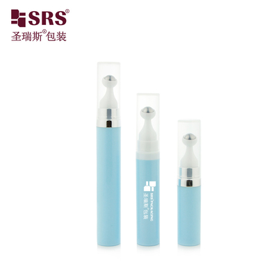 A0035 7.5ml 10ml 15ml পিপি ভ্যাকুয়াম চোখের ক্রিম নিরাপদ স্ন্যাপ লক প্রেস ক্যাপ সহ রোলার বোতল