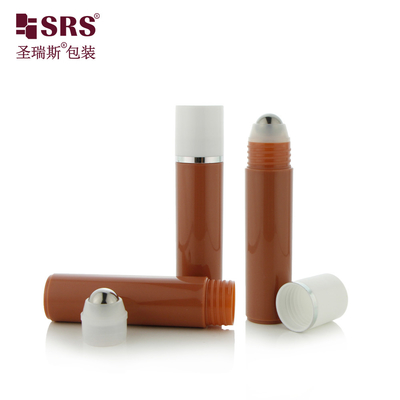 RPP-30ml ব্রাউন অপ্যাক্য কাস্টম রঙ ইনজেকশন ছাঁচ বৃত্তাকার ঘাড় কাঁধ ম্যাসেজ জেল বোতল