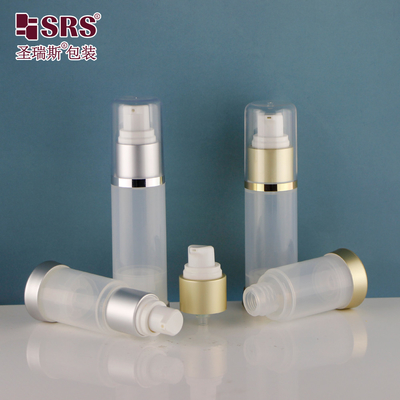 A025 15ml 30ml 50ml পিপি ক্লিয়ার গ্লোসি কাস্টমাইজেশন স্কিনকেয়ার মাস্ক জেল এয়ারলেস পাম্প বোতল প্যাকেজিং