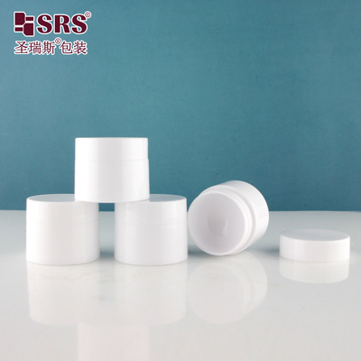 এসজিপিএস 5g 10g 15g 30g 50g 100g 120g 150g সাদা ইনজেকশন চকচকে পিপি জার কনটেইনার ছোট পরিমাণে অর্ডার উপলব্ধ