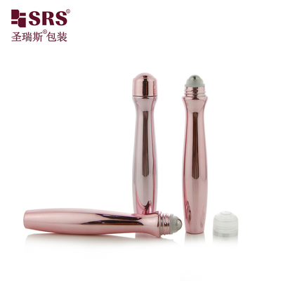 SRS8447-15ML রশ্মিযুক্ত ধাতব পিইটিজি রোল অন বোতল জন্য চোখের জেল উদ্ভাবনী ম্যাসেজ ইন্টিগ্রেটেড কসমেটিক প্যাকেজিং
