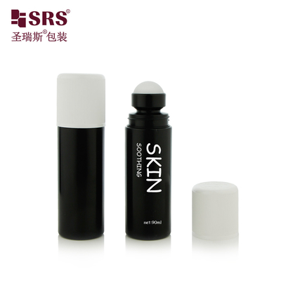 RPPD1-90ML কালো ম্যাট পিপি প্লাস্টিকের বোতল শিশু প্রতিরোধী ক্যাপ ডাবল প্রাচীরের সাথে অ্যান্টিপারস্পির্যান্ট জেলের জন্য কোনও ফুটো নেই