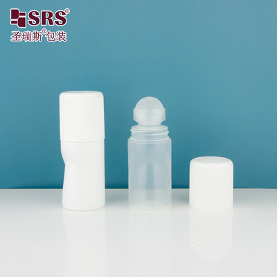RPPB1-50ML সিআর ক্যাপ সহ অনন্য আকারের প্লাস্টিকের বোতল জেল ডিওডোরেন্টের জন্য রোলার বল বোতল অ্যান্টিপারস্পির্যান্ট প্যাকেজিং কোনও ফুটো নেই