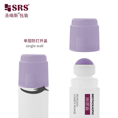 RPPDF-90ML Unqiue ডিজাইন প্লাস্টিক পিপি পিসিআর খালি রোল অন ডিওডোর্যান্ট জেল একক পিনচ স্ক্রু ক্যাপ সহ
