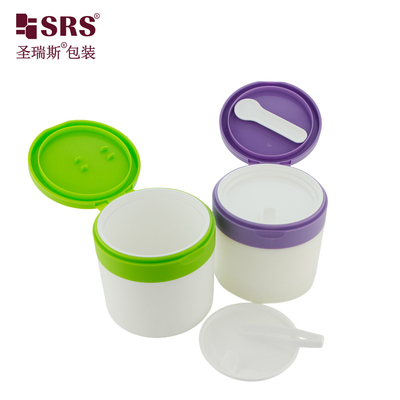 SRS1 120g 150g ইনজেকশন কাস্টম রঙের প্লাস্টিকের পিপি পিসিআর পুনর্ব্যবহৃত ক্রিম জার ধারক প্যাকেজিং