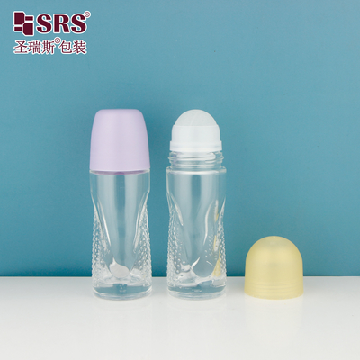 BLPG-A 50ml বিলাসবহুল পাইকারি স্বচ্ছ রেডিয়ান গ্লাস রোল-অন বল বোতল, ঘাম প্রতিরোধক-এর জন্য