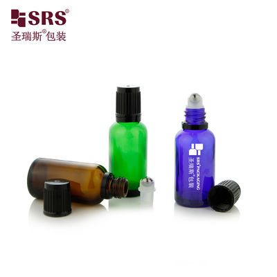 BLPF 5ml 10ml 15ml 20ml 30ml 50ml 100ml গোলাকার অ্যাম্বার গ্রিন গ্লাস বোতল রোলার ইস্পাত বল সহ প্রয়োজনীয় তেলের জন্য
