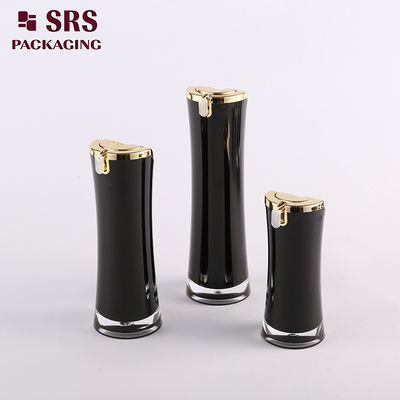 চীনা প্রসাধনী psckaging প্রস্তুতকারকের বিশেষ আকৃতির কালো ত্বকের যত্ন বোতল