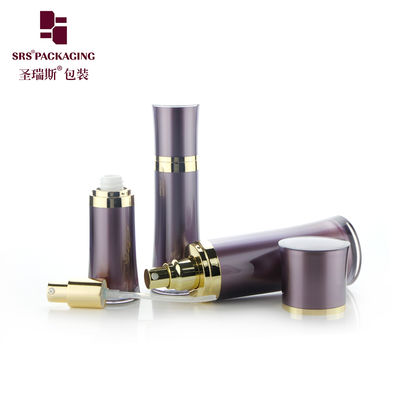 SRS চীন সরবরাহকারী বিলাসবহুল খালি কালো ত্বকের যত্ন পণ্য ধারক এক্রাইলিক লোশন বোতল